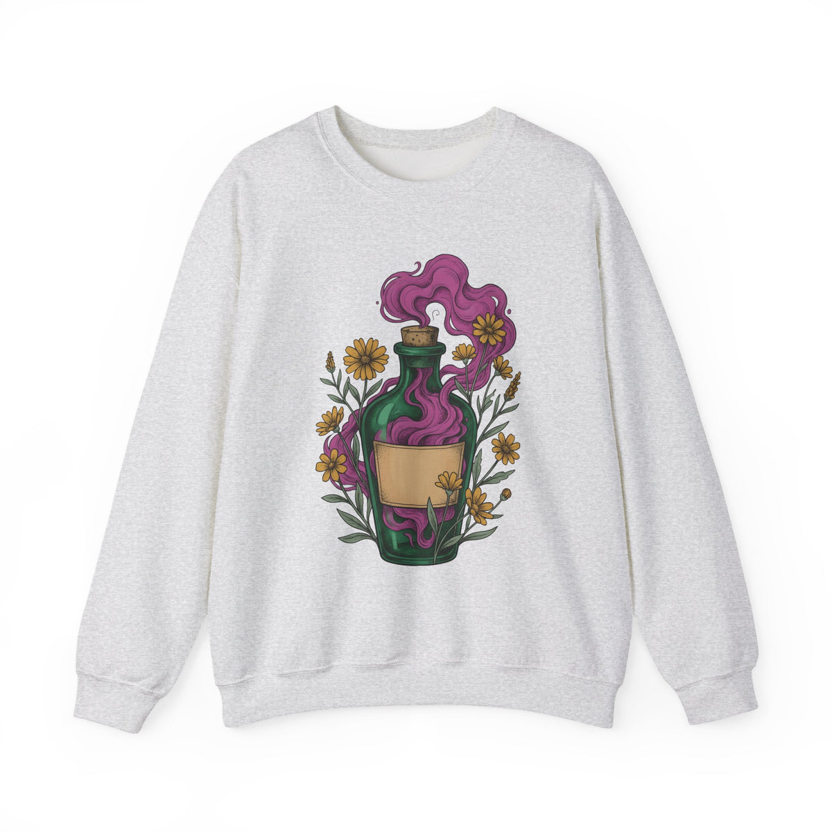 Elixir Flask Sweatshirt Halloween Magic Gift Women Cartoon Sweatshirt Potion Bottle Sweatshirt Spooky Fan Toon Sweatshirt Magical Graphic