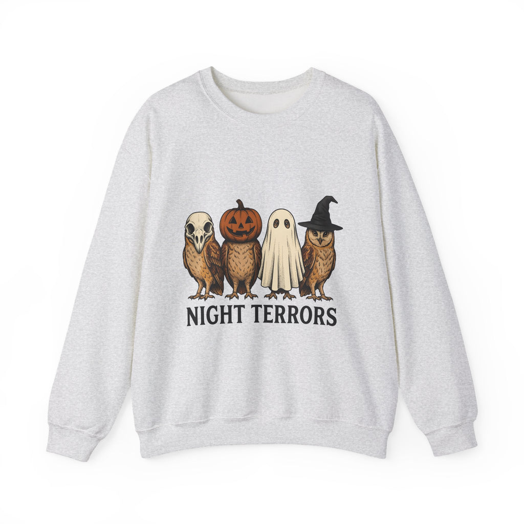 Owl Halloween Fauna Gift Rustic Owl Horror Fan Hoot Wildlife Doodle Lantern Sweatshirt