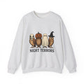 Owl Halloween Fauna Gift Rustic Owl Horror Fan Hoot Wildlife Doodle Lantern Sweatshirt