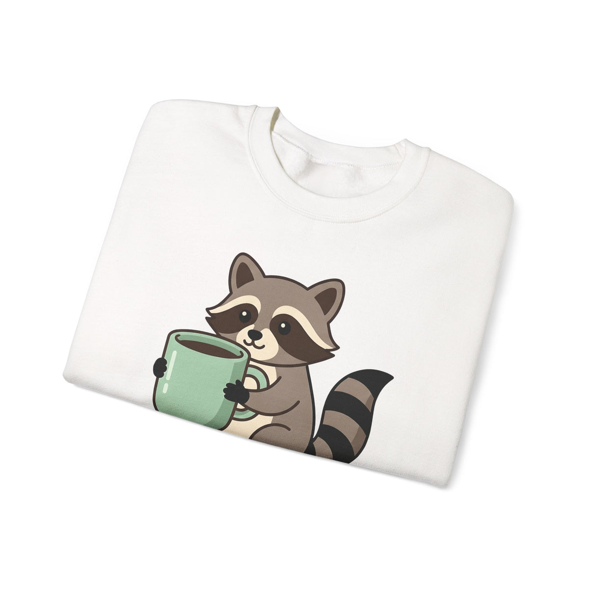 Raccoon Coffee Sweatshirt Nurses Coffee Gift Women Cute Sweatshirt Coffee Sweatshirt Nurse Enthusiast Adorable Sweatshirt Caffeinated Graphic Coffee