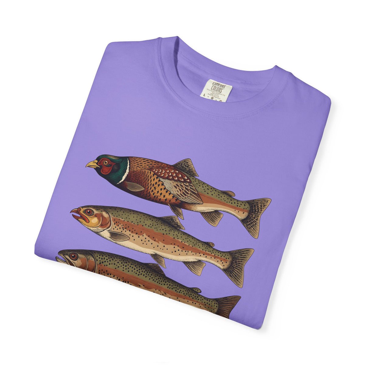 Rainbow Trout Fishing Animals Gift Retro Trout Angler Fan Vintage Wildlife Sketch Game T-Shirt
