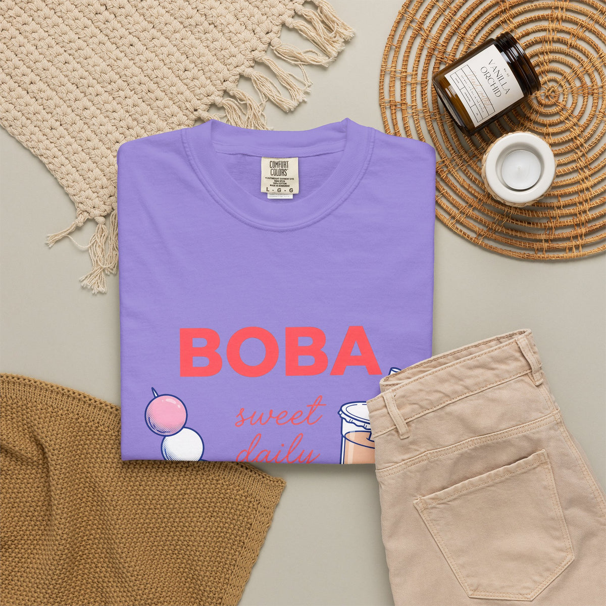 Tapioca Tea T-Shirt Drinks Culinary Gift Women Illustration T-Shirt Bubble Tea T-Shirt Beverage Fan Drawing Design Graphic Foodie Sketch Sweet