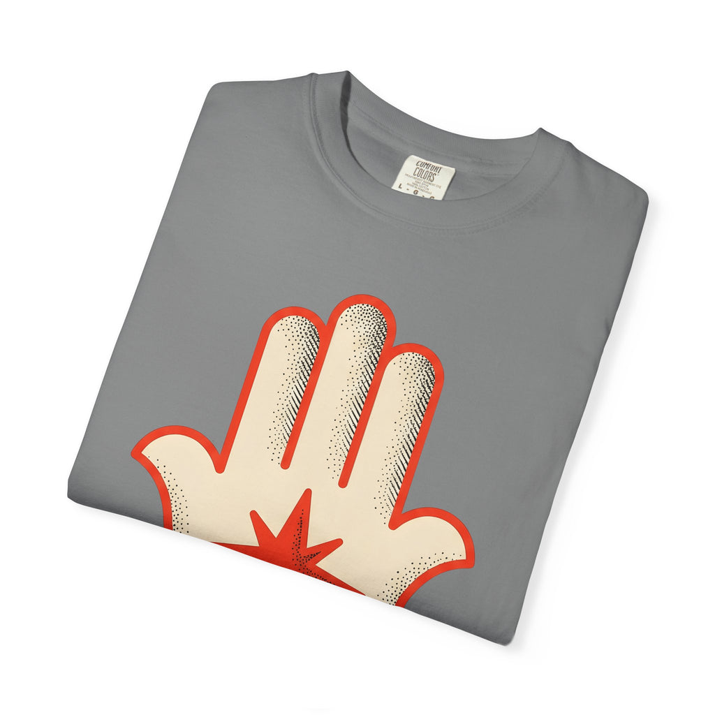 Hamsa Hand T-Shirt Boho Chic Spiritual Gift Women Minimalist T-Shirt Hand Of Fatima T-Shirt Bohemian Enthusiast Simple T-Shirt Mystical Graphic