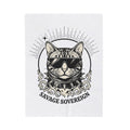 Stylish Cat Blanket Cat Joke Gift Women Illustrative Blanket Kitty Blanket Feline Fan Catty Graphic Old School Cool Glasses Blanket