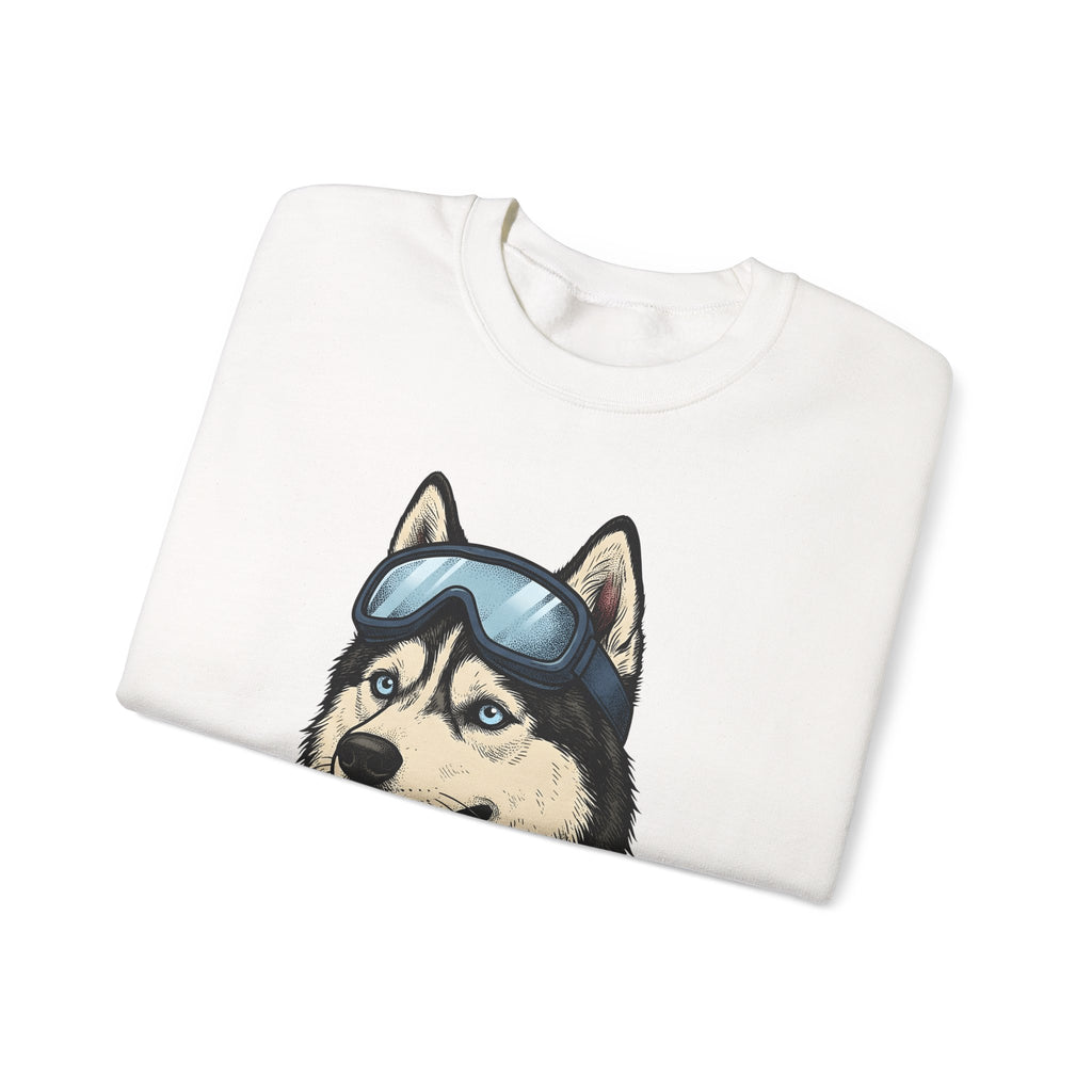 Husky Wolf Sweatshirt Dog Snow Gift Women Line Art Sweatshirt Wolfdog Sweatshirt Dog Fan Siberian Graphic Sweatshirt Hand Drawn Neckerchief Sweatshirt