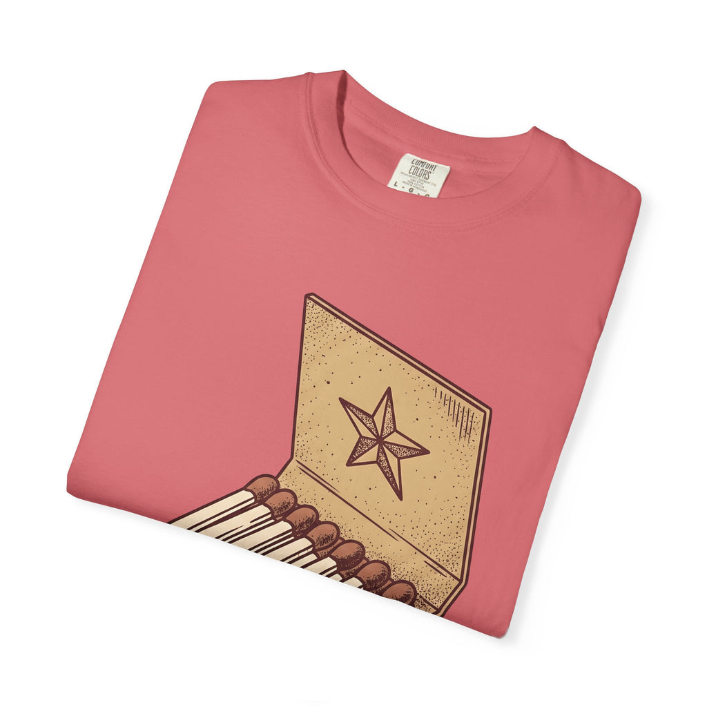 Matchbook Star T-Shirt Cowgirl Gypsy Gift Women Retro T-Shirt Matchcover T-Shirt Cowgirl Fan Vintage T-Shirt Bohemian Graphic Sketch Cowboy T-Shirt