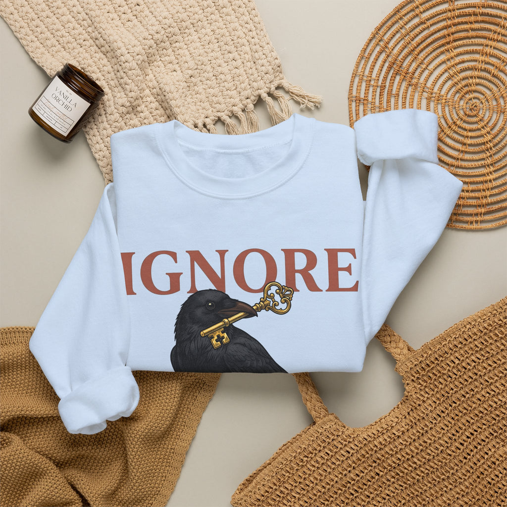 Black Bird Key Sweatshirt Funny Alternative Gift Women Rustic Sweatshirt Key Sweatshirt Humor Fan Vintage Sweatshirt Alternative Graphic Doodle Antique Key