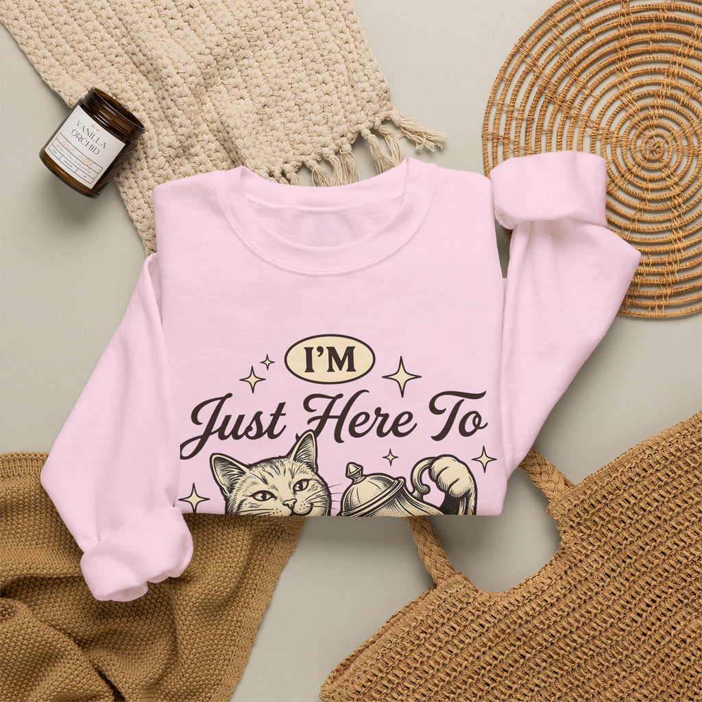 Feline Teapot Sweatshirt Cat Drink Gift Women Classic Sweatshirt Teapot T-Sh