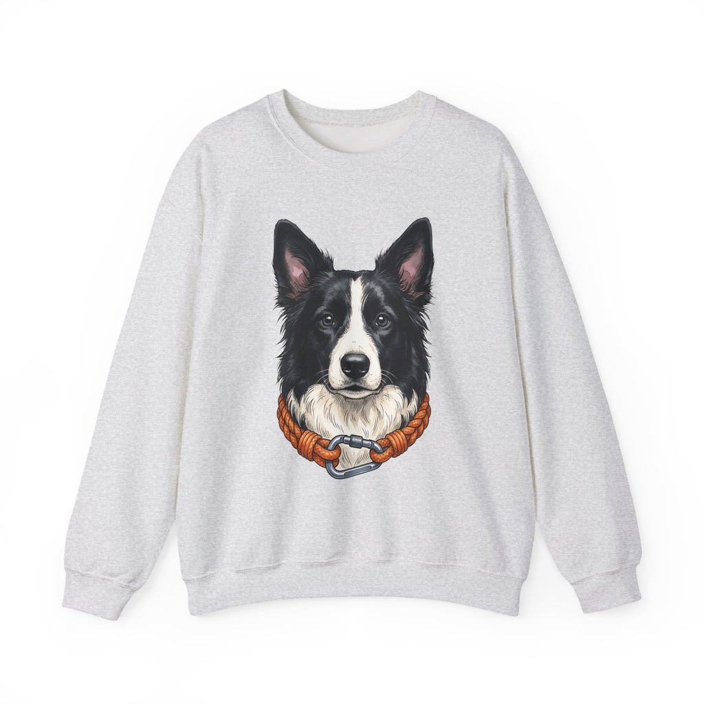 Border Collie Puppy Sweatshirt Dog Pets Gift Women Line Art Sweatshirt Puppy Sweatshirt Dog Fan Collie Sweatshirt Animal Graphic Hand Drawn Woven Collar Sweatshirt