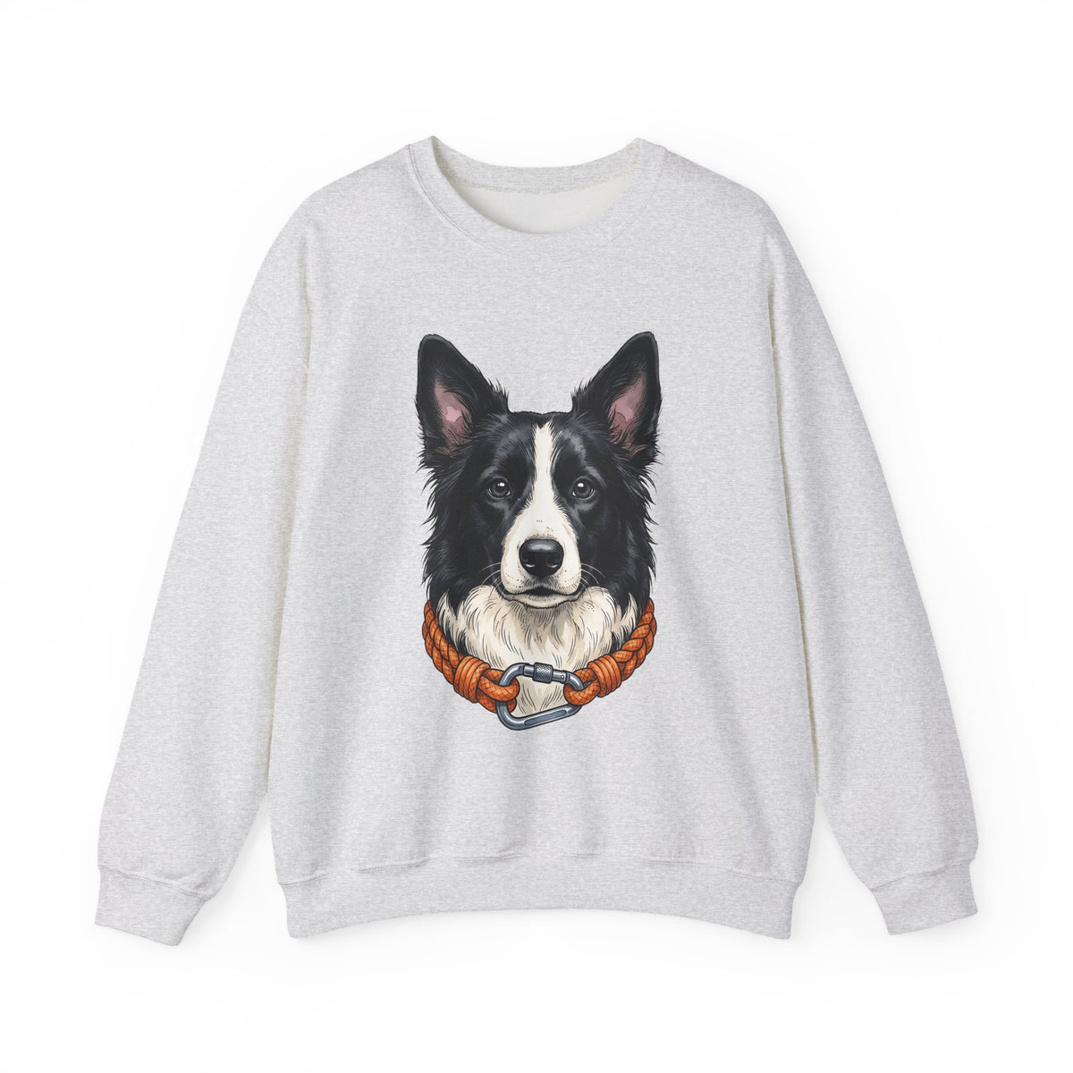Border Collie Puppy Sweatshirt Dog Pets Gift Women Line Art Sweatshirt Puppy Sweatshirt Dog Fan Collie Sweatshirt Animal Graphic Hand Drawn Woven Collar Sweatshirt