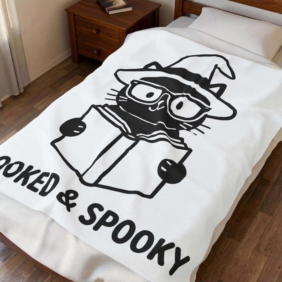 Dark Cat Witch Blanket Halloween Literature Gift Women Animated Blanket Black Cat Witch Blanket Horror Fan Cartoon Blanket Book Graphic Clean