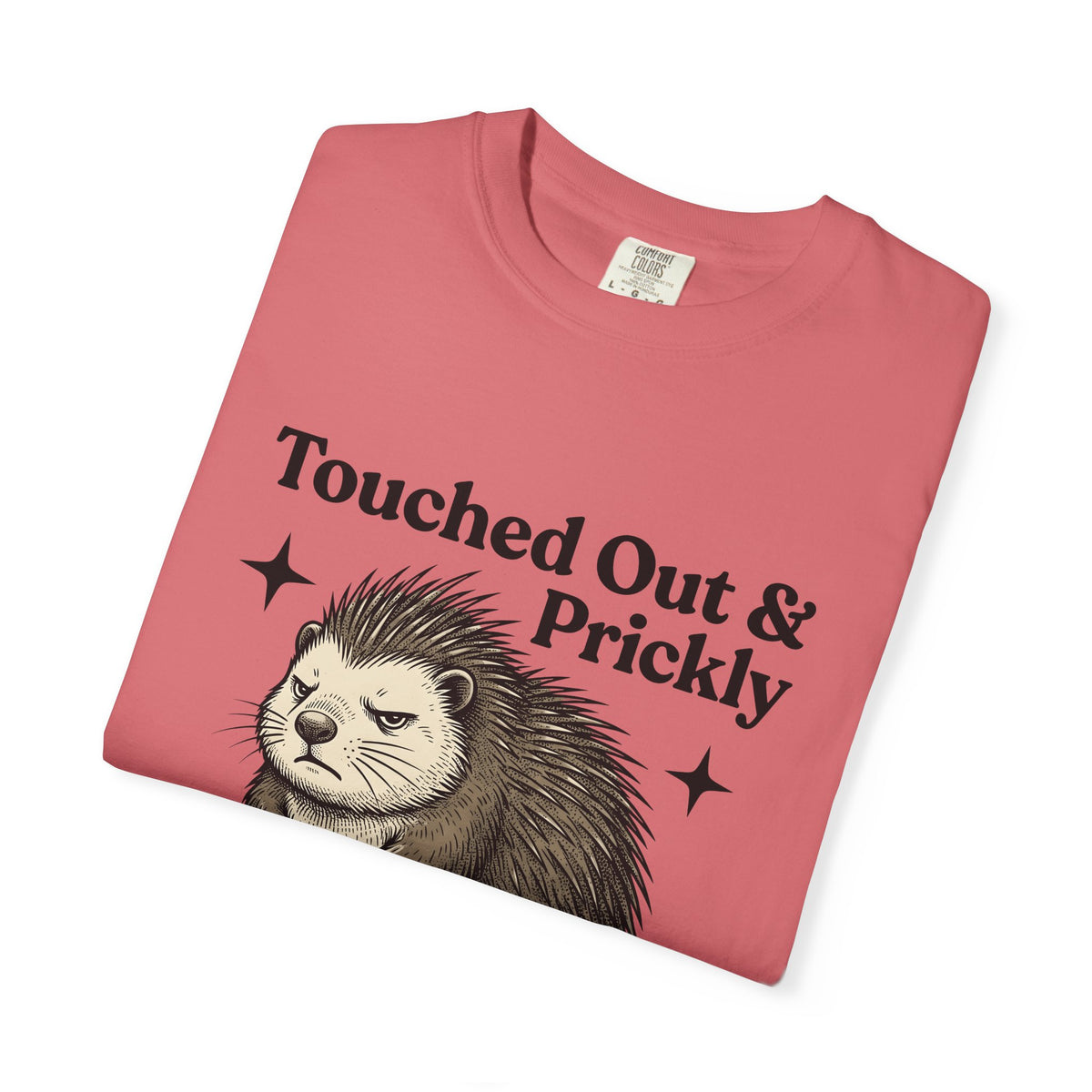 Grumpy Porcupine T-Shirt Moms Humor Gift Women Hand Drawn T-Shirt Quillpig T-Shirt Motherhood Fan Illustrated Graphic T-Shirt Vintage Stars T-Shirt