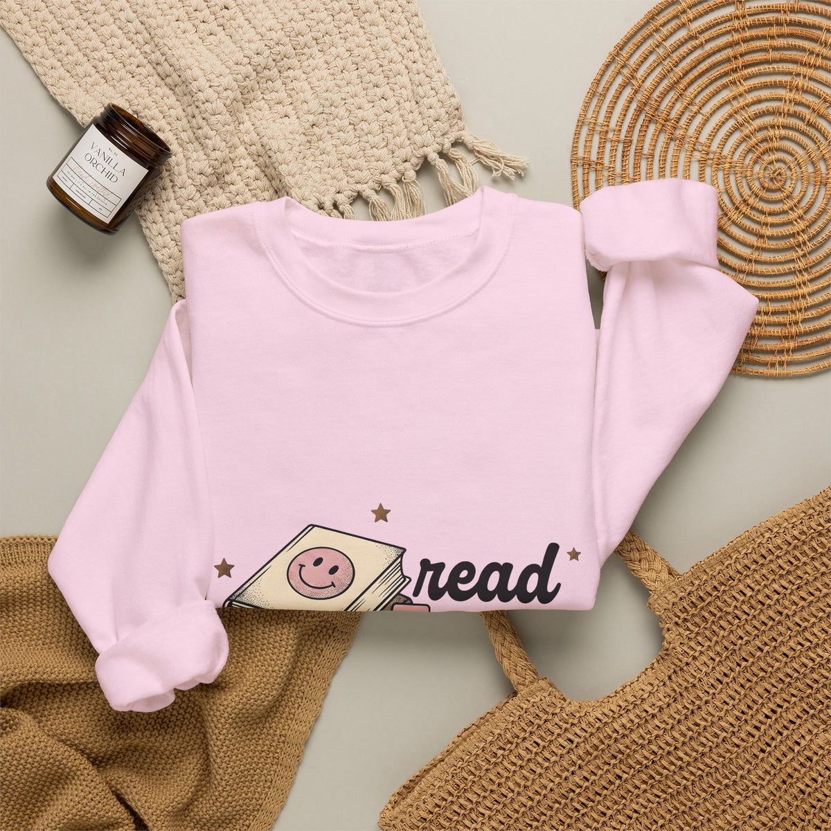 Stacked Books Teachers Reading Gift Cartoon Book Pile Educator Enthusiast Comic Literacy Retro Sweatshirt