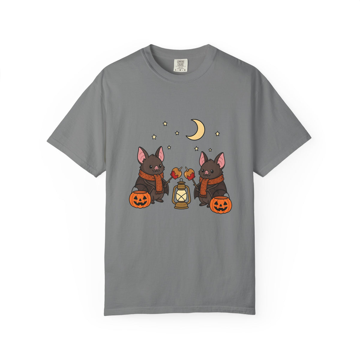 Bat Drawing T-Shirt Halloween Creatures Gift Women Charming T-Shirt Bat T-Shirt Spooky Fan Cartoon T-Shirt Monster Graphic Animated Gourd T-Shirt