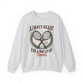 Tennis Rackets Sweatshirt Tennis Fitness Gift Women Vintage Sweatshirt Racket Sweatshirt Tennis Enthusiast Retro Sweatshirt Workout Graphic Hand Drawn Laurel
