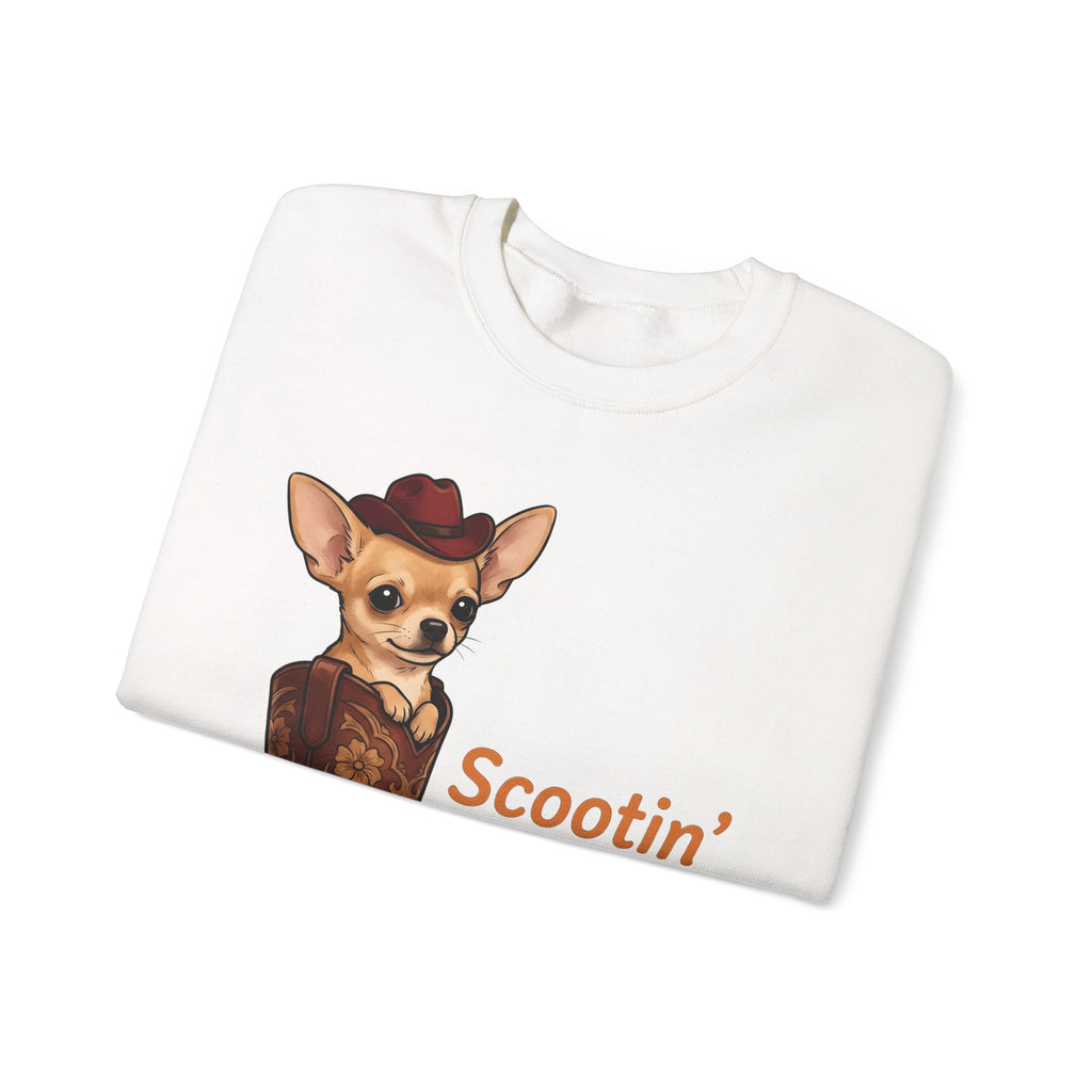 Chihuahua Cowboy Sweatshirt Dog Country Gift Women Hand Drawn Sweatshirt Puppy Sweatshirt Dog Fan Illustrated Sweatshirt Country Graphic Rustic Cowboy Boot