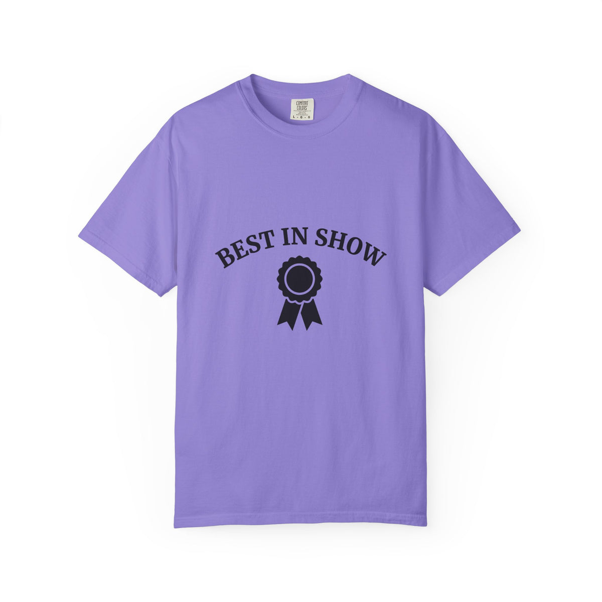 Award Ribbon T-Shirt Dog Competition Gift Women Minimalist T-Shirt Rosette T-Shirt Dog Fan Simple T-Shirt Championship Graphic Retro Badge T-Shirt
