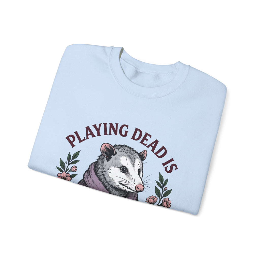 Possum Possum Critter Gift Line Opossum Possum Fan Drawing Old Fashioned Flower Bouquet Sweatshirt