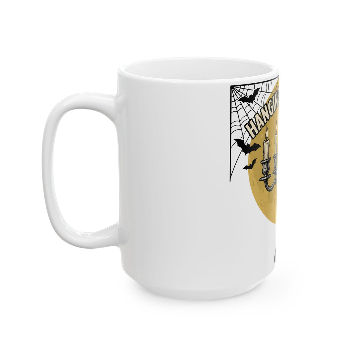 Bat Candelabra Mug Halloween Goth Gift Women Gothic Mug Candelabrum Mug Horror Fan Dark Mug Emo Graphic Vintage Spiderweb Mug