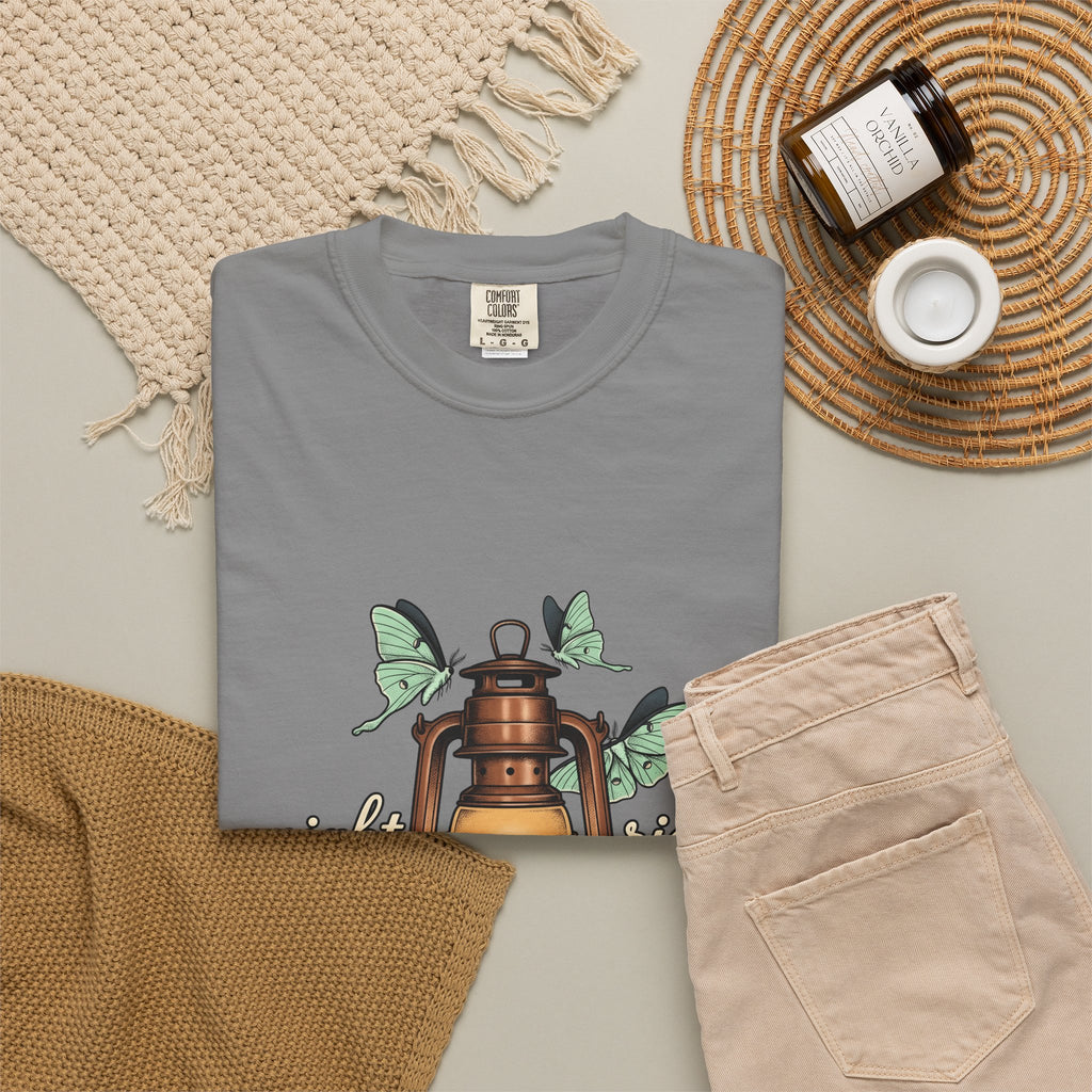 Night Moths T-Shirt Cowgirl Cowboy Gift Women Classic T-Shirt Moths T-Shirt Rodeo Fan Vintage T-Shirt Cowboy Graphic Line Art Insect T-Shirt