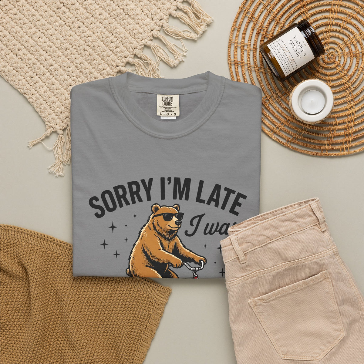 Bear Cycling T-Shirt Funny Creatures Gift Women Funny Cartoon T-Shirt Bear T-Shirt Humor Fan Cartoonish T-Shirt Animal Graphic Classic Cool Glasses