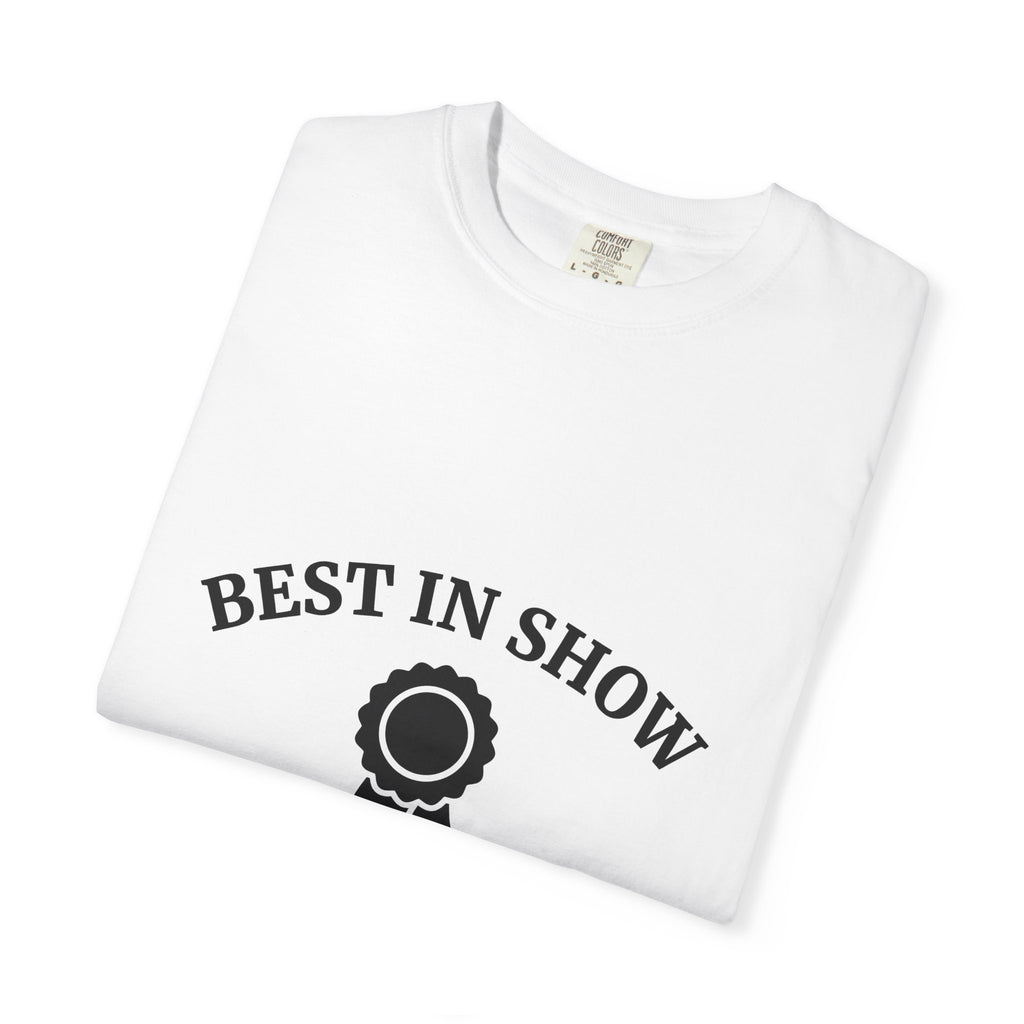 Award Ribbon T-Shirt Dog Competition Gift Women Minimalist T-Shirt Rosette T-Shirt Dog Fan Simple T-Shirt Championship Graphic Retro Badge T-Shirt