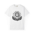 Sun Moon Boho Chic Astrology Gift Sketch Celestial Body Bohemian Enthusiast Drawing Astrology T-Shirt