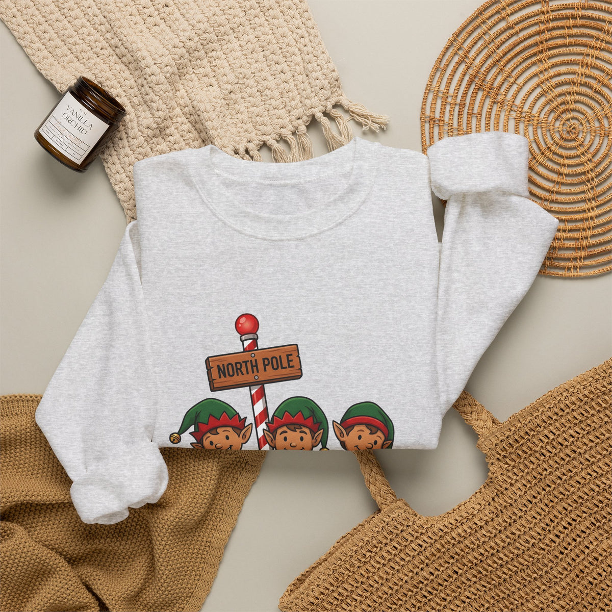 Holiday Elves Sweatshirt Christmas Relatives Gift Women Comic Sweatshirt Elf Sweatshirt Christmas Fan Cartoon Sweatshirt Family Graphic Retro Polar Sign Sweatshirt