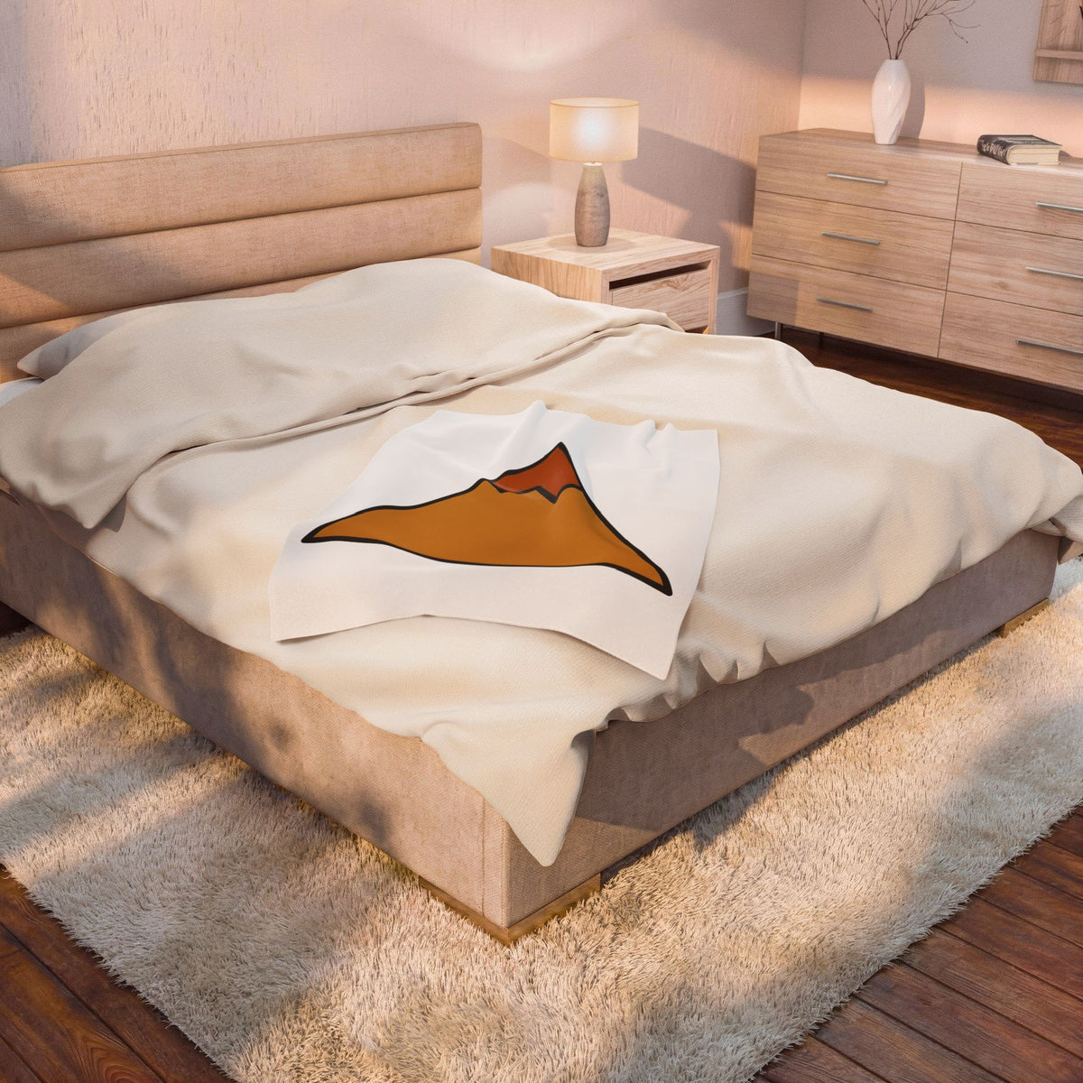 Mountain Nature Outdoors Gift Minimalist Peak Wilderness Enthusiast Simple Adventure Blanket