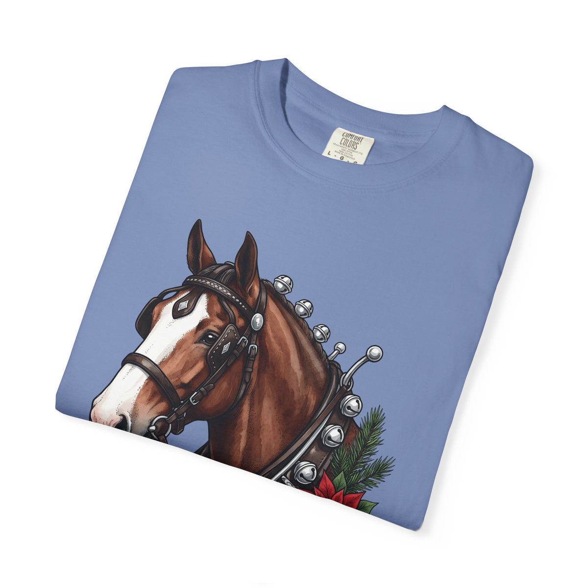 Horse Head T-Shirt Christmas Horse Gear Gift Women Lifelike T-Shirt Stallion T-Shirt Christmas Fan Realistic T-Shirt Equestrian Graphic Retro
