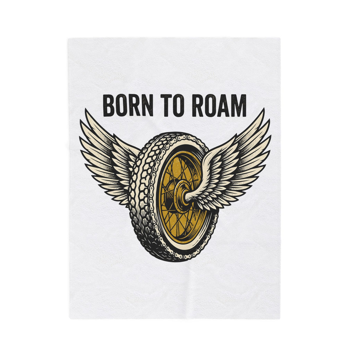 Flying Bike Tire Blanket Motorcycle Travel Gift Women Classic Blanket Wheel Blanket Biker Enthusiast Vintage Blanket Adventure Graphic Old School