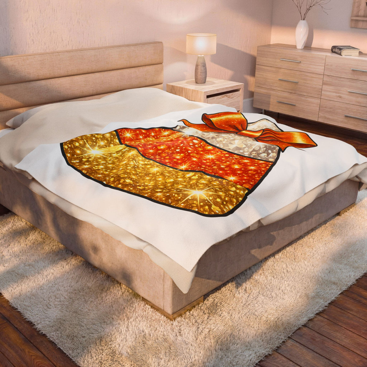 Candy Corn Blanket Halloween Candy Gift Women Glitter Blanket Triangular Corn Blanket Spooky Fan Sparkling Blanket Sweets Graphic Kawaii Bow Blanket