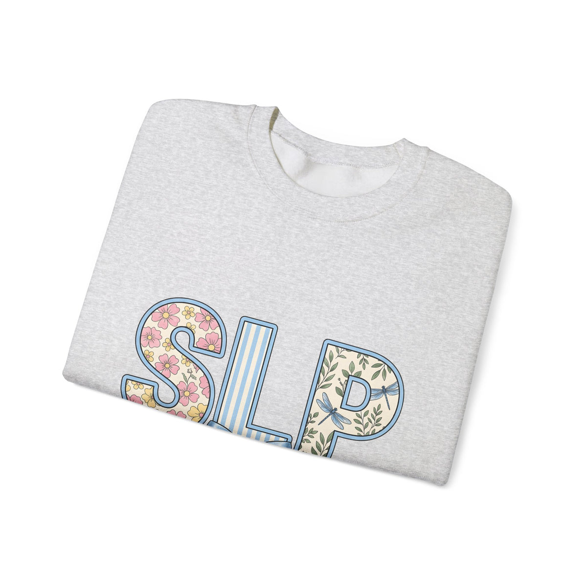 Floral Dragonfly Monogram Sweatshirt Speech Therapist Educator Gift Women Whimsical Sweatshirt Monogram Sweatshirt Speech Pathology Enthusiast Whimsy