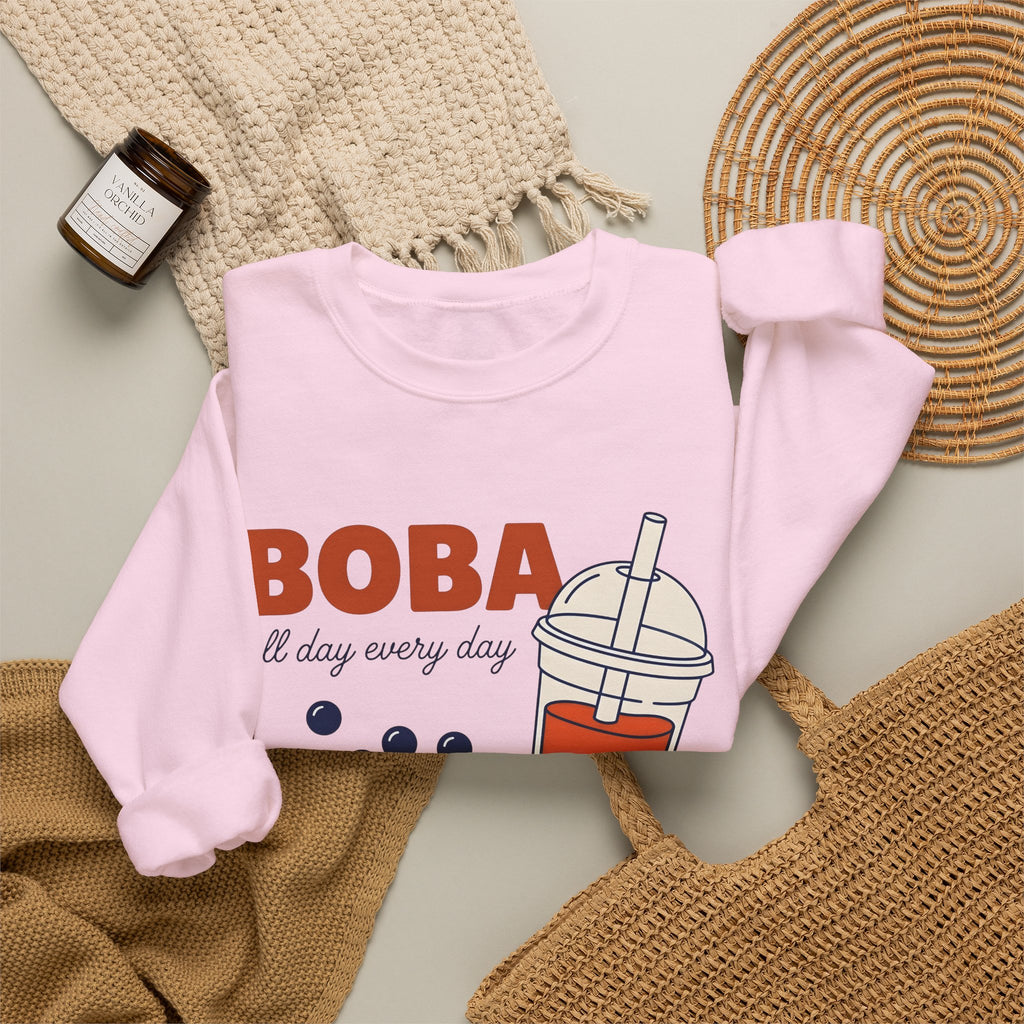 Tapioca Tea Sweatshirt Boba Dessert Gift Women Hand Drawn Sweatshirt Bubble Tea Sweatshirt Boba Fan Hand Drawn Sweatshirt Sweet Graphic Line Art Carp Sweatshirt