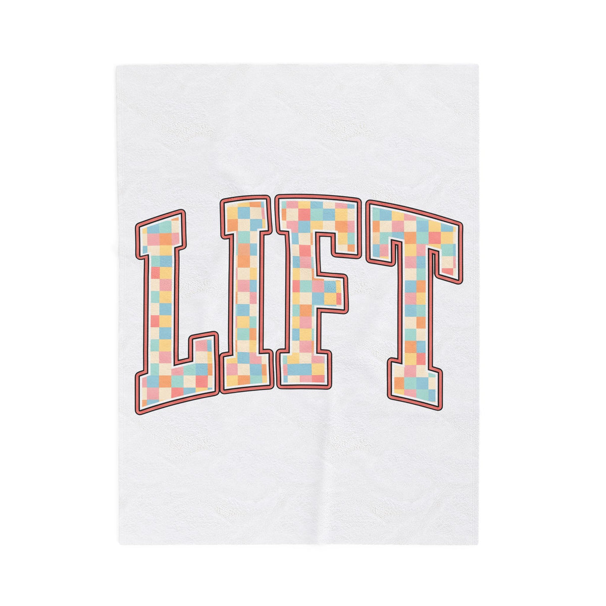 Chunky Block Text Blanket Sports Workout Gift Women Neon Blanket Typography Blanket Athlete Enthusiast Glowing Blanket Fitness Graphic Classic
