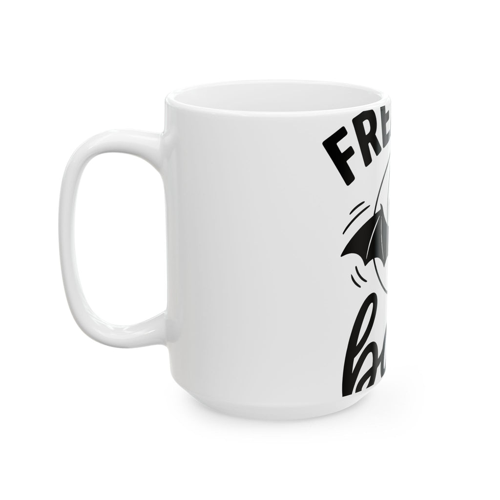 Bat Moon Halloween Spooky Gift Bold Lunar Horror Fan Dark Vintage Retro Crescent Mug