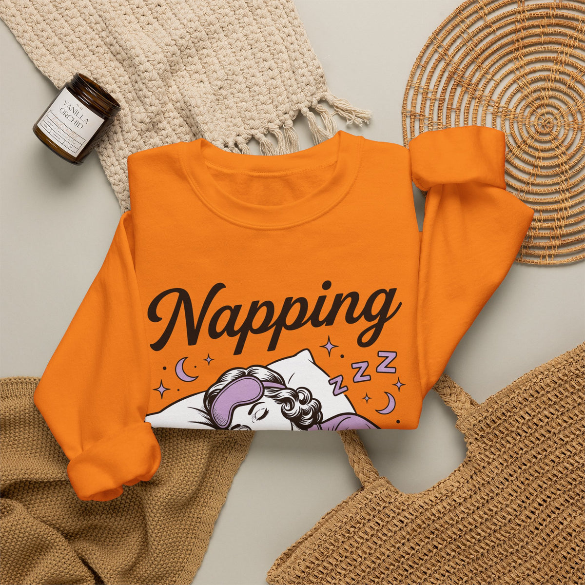 Sleeping Girl Sweatshirt Funny Bedtime Gift Women Antique Sweatshirt Slumbering Girl Sweatshirt Humor Fan Vintage Sweatshirt Sleep Graphic Classic Clock Sweatshirt