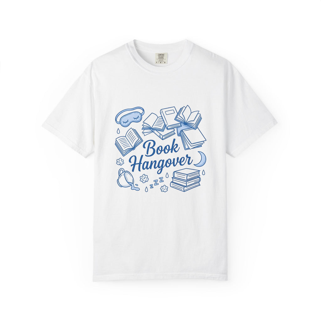 Book Stack T-Shirt Book Reading Gift Women Doodle T-Shirt Book Pile T-Shirt Bibliophile Fan Illustrated Graphic Bookworm Design Whimsical Sleep