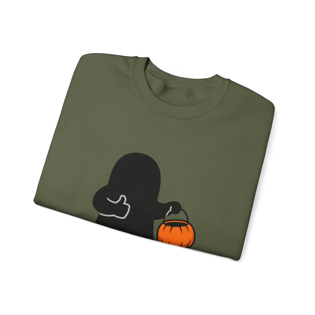 Ghost Halloween Satire Gift Specter Horror Fan Spooky Parody Plain Halloween Sweatshirt