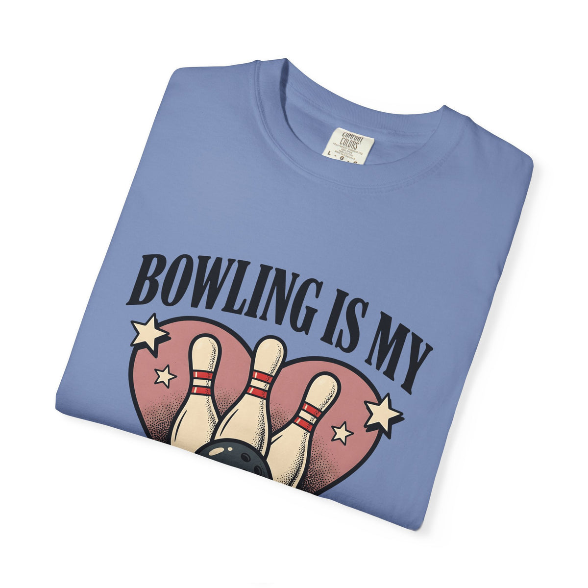 Bowling Pins Ball T-Shirt Bowling Humor Gift Women Vintage T-Shirt Bowling Ball T-Shirt Bowler Fan Distressed T-Shirt Funny Graphic Retro Heart