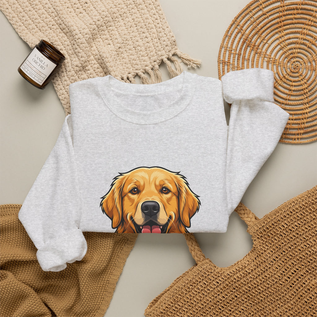 Golden Retriever Dog Pet Gift Cartoon Retriever Dog Fan Puppy Doggy Bold Fur Sweatshirt