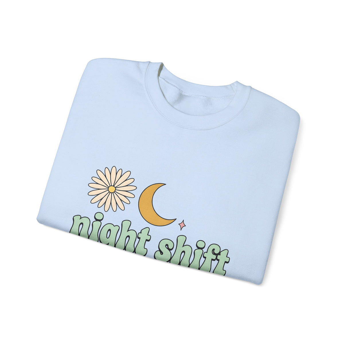 Moon Blossom Graphic Sweatshirt Nurses Drink Gift Women Cartoon Sweatshirt Flower Sweatshirt