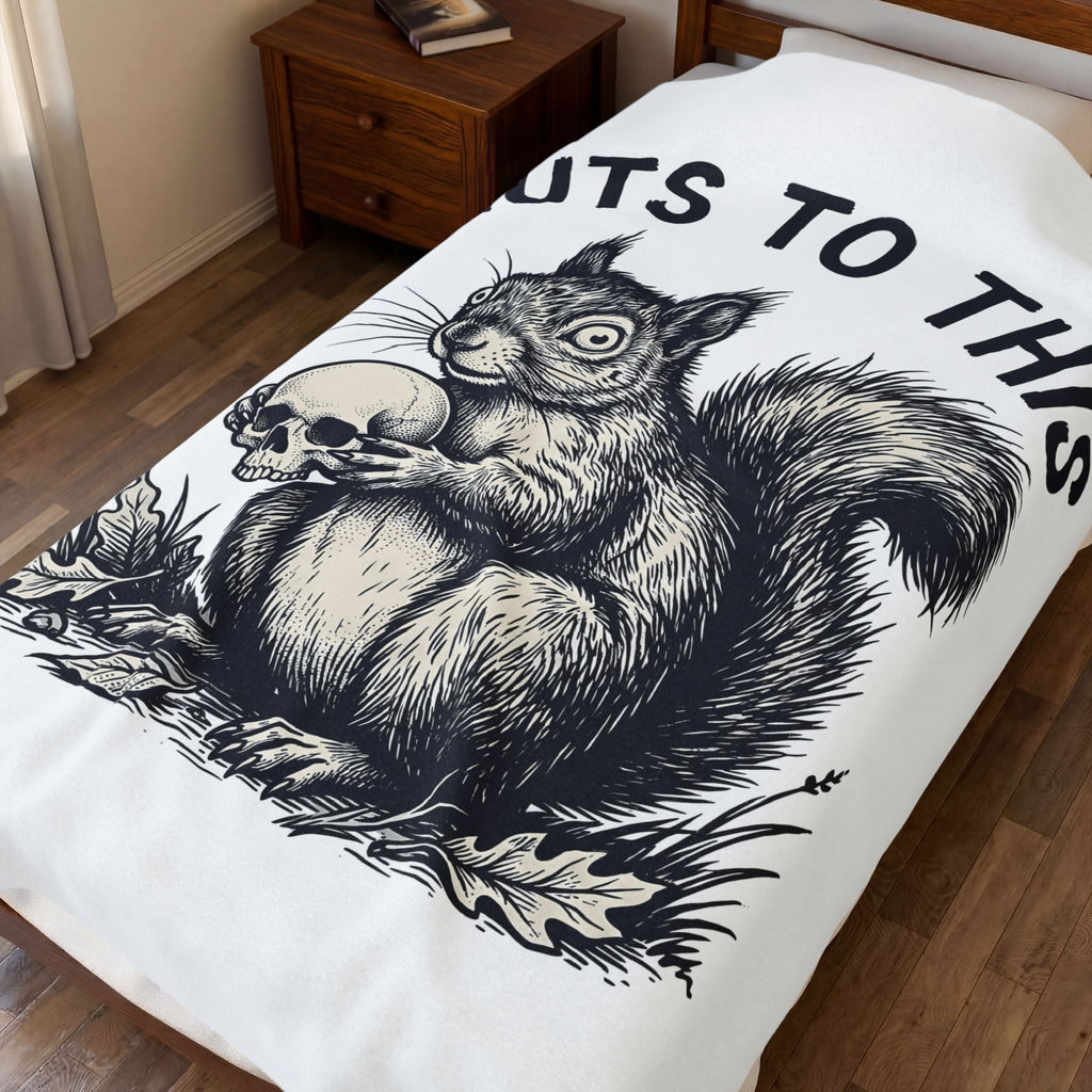Chipmunk Skeleton Blanket Halloween Nature Gift Women Creepy Blanket Rodent Blanket Spooky Fan Squirrel Graphic Blanket Classic Maple Leaves Blanket