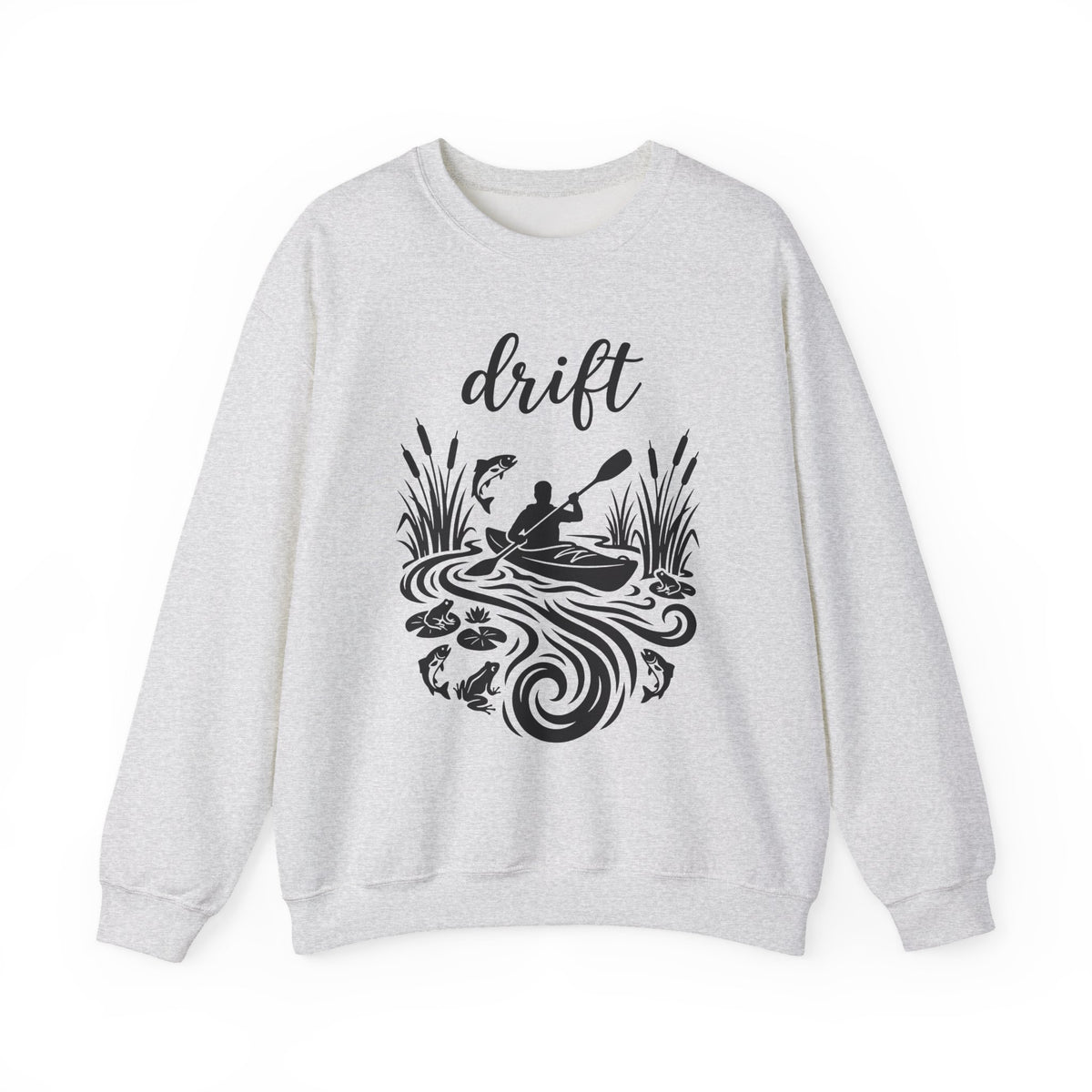 Kayak Silhouette Sweatshirt Sports Outdoors Gift Women Nature Graphic Sweatshirt Canoe