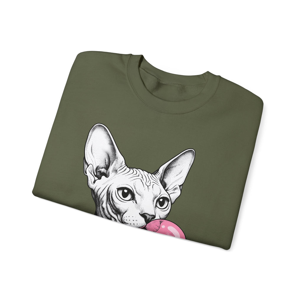 Sphynx Feline Sweatshirt Cat Pet Supplies Gift Women Neo Traditional Sweatshirt Cat Sweatshirt Cat Fan Faux Illustration Pet Accessories Graphic Clean