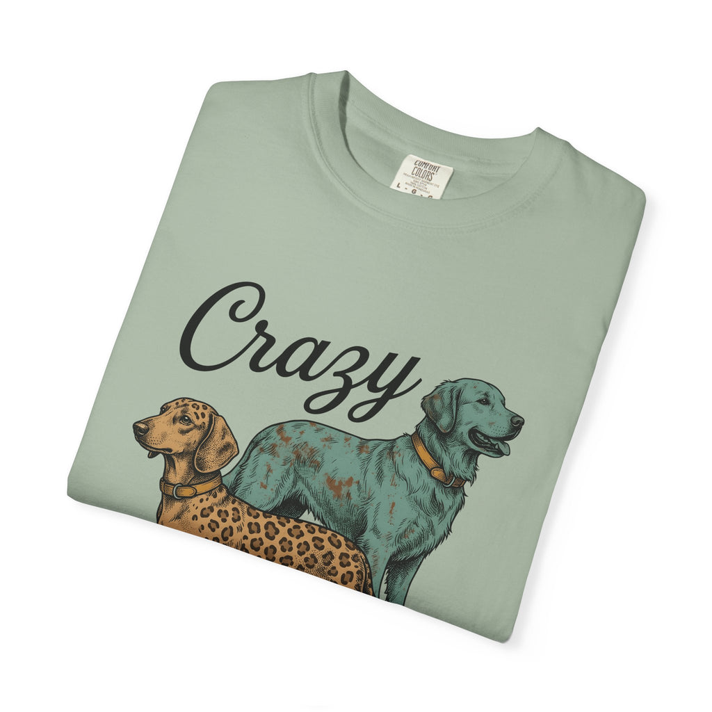 Dog Duo T-Shirt Dog Mom Pets Gift Women Vintage T-Shirt Canine T-Shirt Dog Mom Fan Retro T-Shirt Animal Graphic Hand Drawn Leopard Print T-Shirt