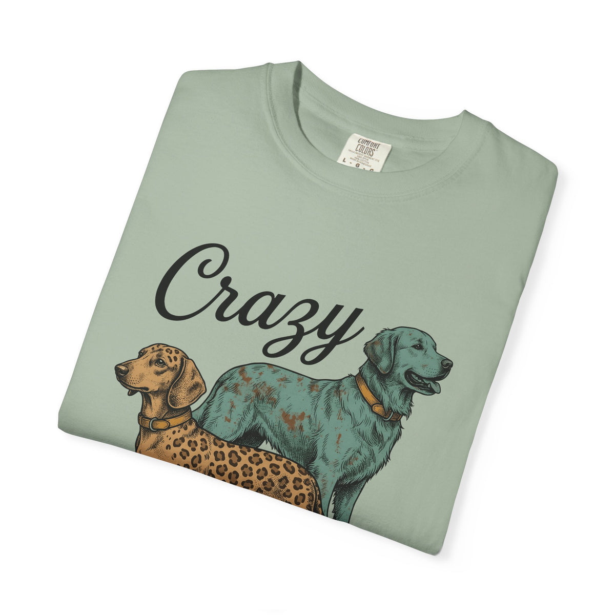 Dog Duo T-Shirt Dog Mom Pets Gift Women Vintage T-Shirt Canine T-Shirt Dog Mom Fan Retro T-Shirt Animal Graphic Hand Drawn Leopard Print T-Shirt