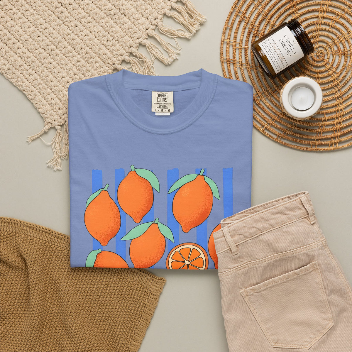 Lemon Fruit T-Shirt Drinks Vacation Gift Women Cartoon T-Shirt Citrus T-Shirt Beverage Fan Cocktail Graphic Classic Orange Segment T-Shirt