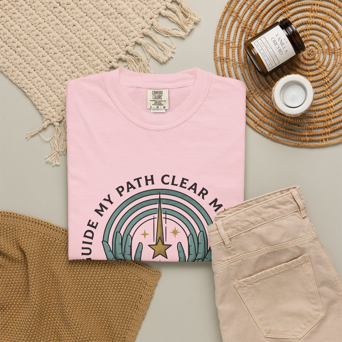 Hands Prism T-Shirt Boho Chic Meditation Gift Women Tribal T-Shirt Prismatic T-Shirt Bohemian Enthusiast Ethnic T-Shirt Mindfulness Graphic Rustic