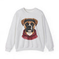 Boxer Puppy Sweatshirt Dog Apparel Gift Women Cartoon Sweatshirt Puppy Sweatshirt Dog Fan Canine Sweatshirt Clothing Graphic Line Art Pullover Sweatshirt